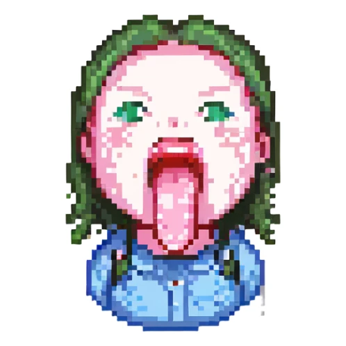 person sticking out tongue sticker