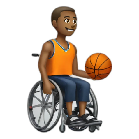 Wheelchair basketball sticker