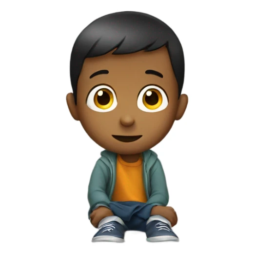 do a small child  (boy) watching a cartoon of the character bing sticker