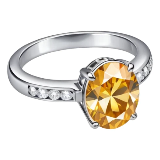 A diamond ring like this one 💍 but the diamond is more elliptic and there are mini diamonds on the silver ring itself sticker