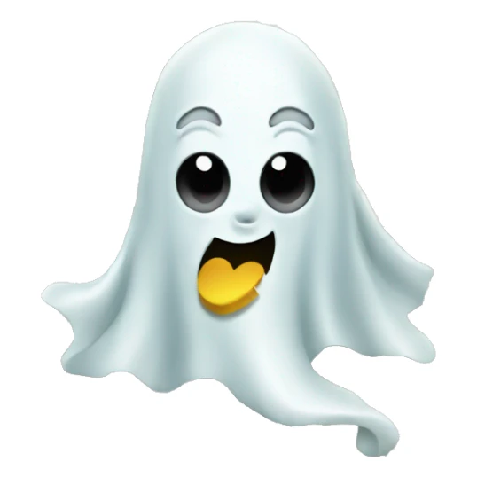 Ghost with tons of money with heart on background sticker