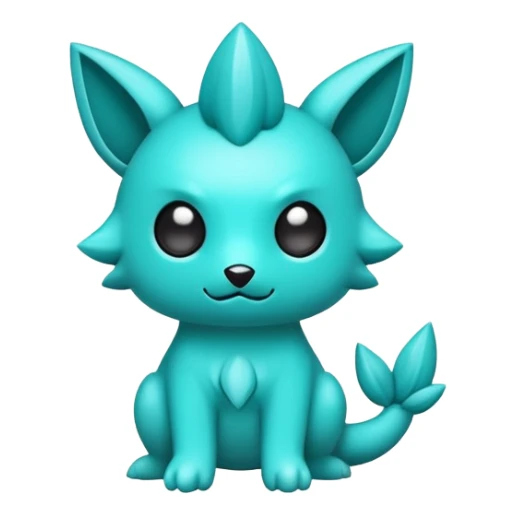 Cute cool edgy kawaii Turquoise fakemon-creature sticker