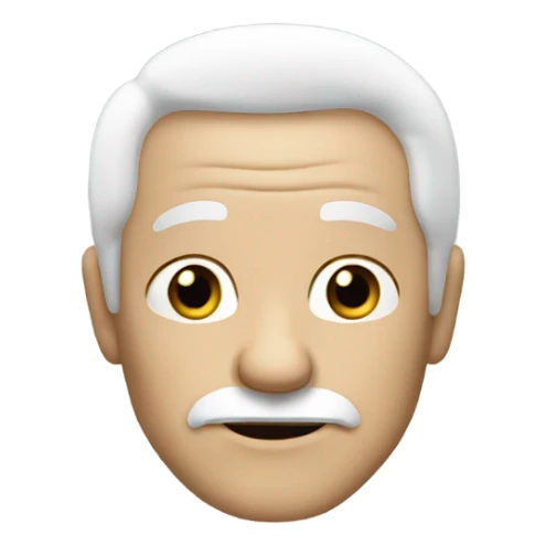old man with white hair sticker