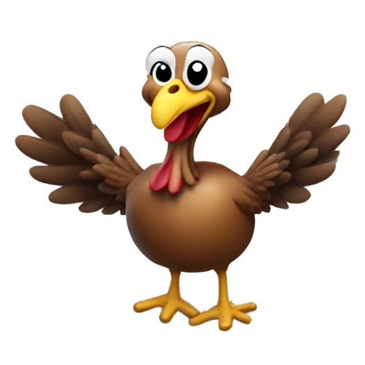 Happy Turkey reading Holy Bible in his hand sticker