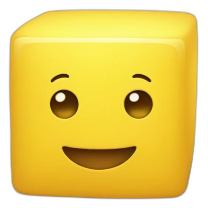 little-cube-with-cute-smile-and-yellow-body sticker