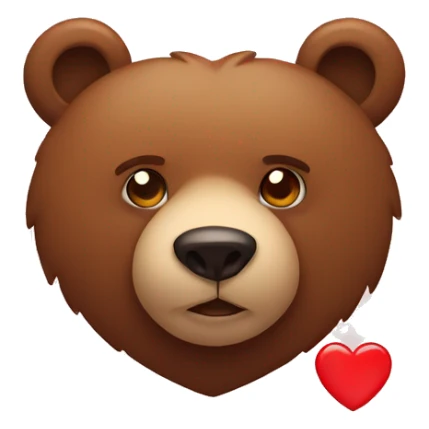 Bear with heart sticker
