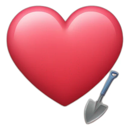 Heart-emoji-and-spade-emoji sticker