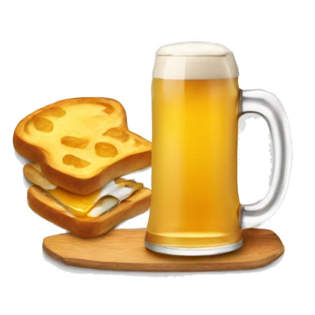 beer bottle and breakfast on a plate sticker