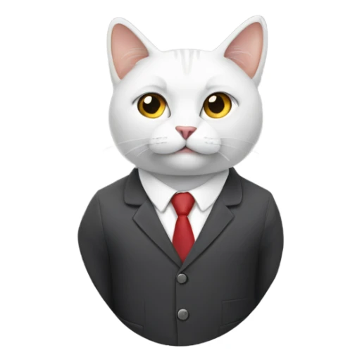 Business cat in a suif sticker