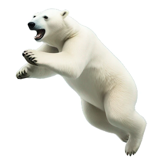 Polar bear jumping in the water  sticker