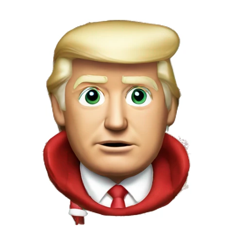 Donald Trump wearing a Christmas sweater  sticker