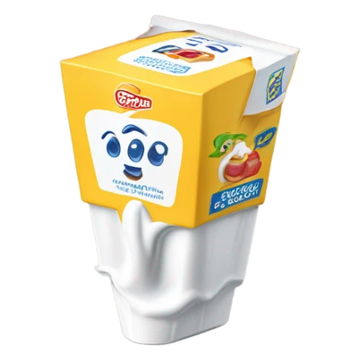 carton of cream sticker