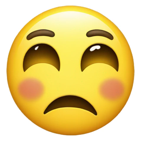 Do yellow circle face with begging eyes and frown sticker