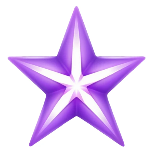 Purple void star that looks ethereal and only has four points sticker