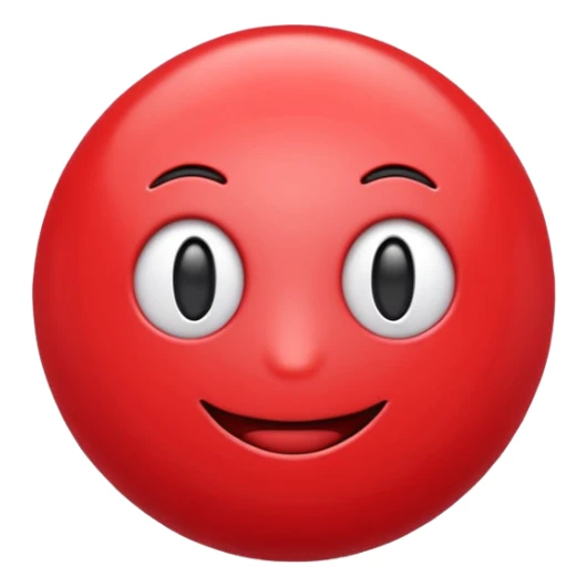 Emoji carton rouge sticker