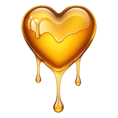 heart made of honey sticker