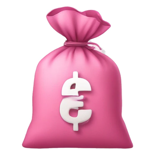 Bag of money pink sticker