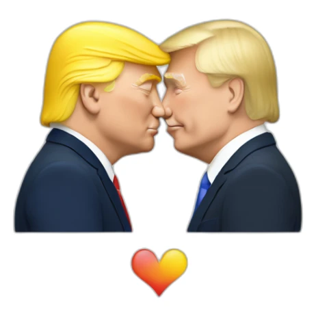 trump-and-putin-kissing,-lgbtq+ friendly, positivity, inclusiveness sticker