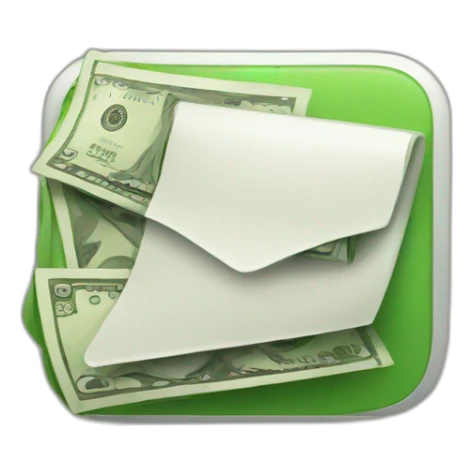 voicemail icon with money on the top right sticker