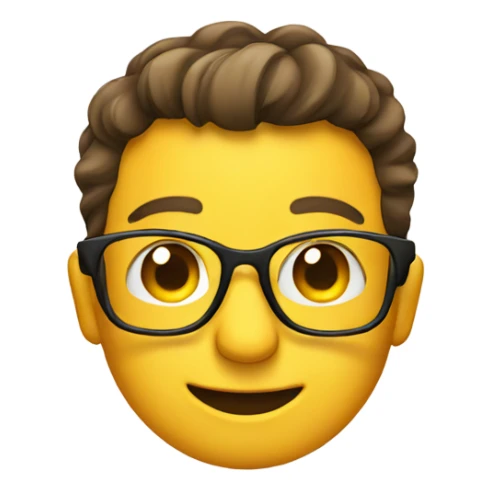 smile emoji with glasses sticker