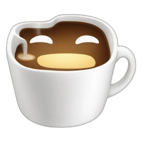 cup of coffee drinking a person sticker