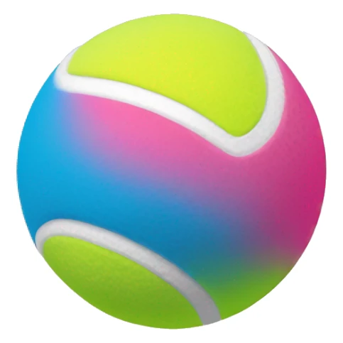 Blue and pink ombre tennis ball sticker