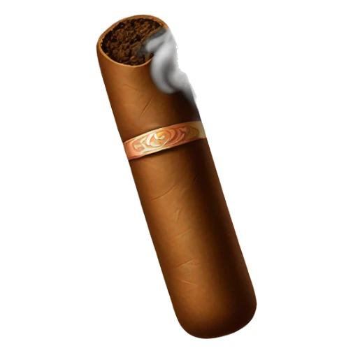 cigar with smoke comes out of it sticker