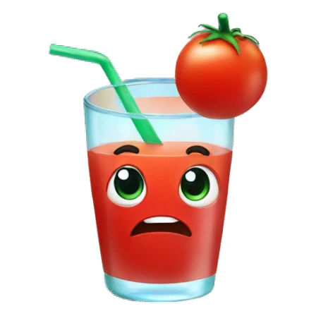 Tomato with a fruity drink in hand sticker