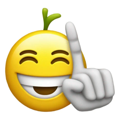 The smiling emoji with two middle fingers sticker