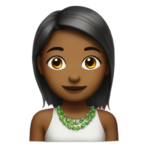 A girl with in New Year's decorations sticker