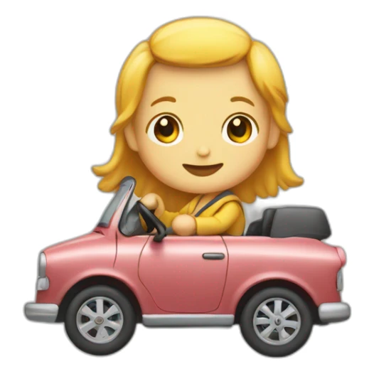 Un enfant sur une voiture sticker