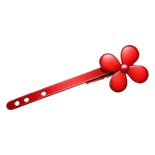a bright red hairpin hair clip sticker