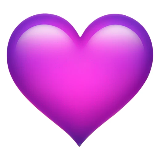 🤍 this heart but with a gradient between neon purple pink and orange sticker