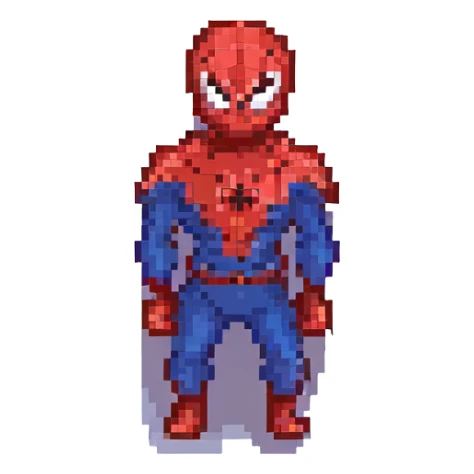 spiderman pixel art style sticker