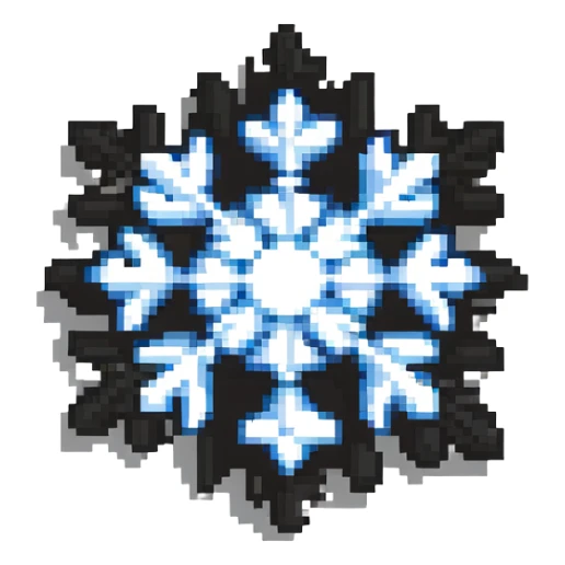 icon showing a sun and snowflake merged together, representing hot but cold sticker