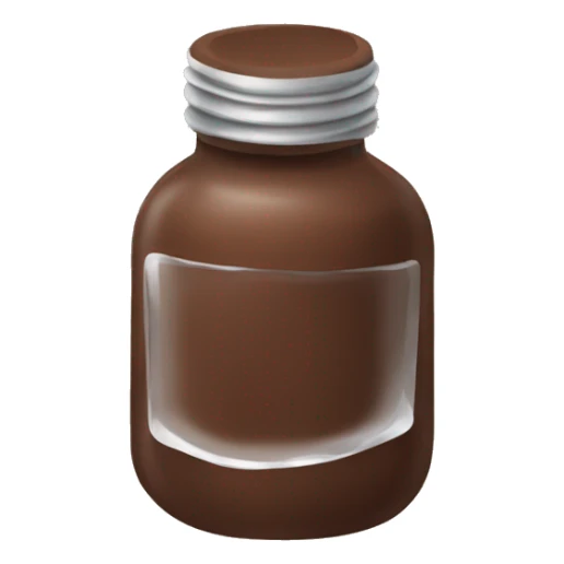 brown jar of nail polish sticker