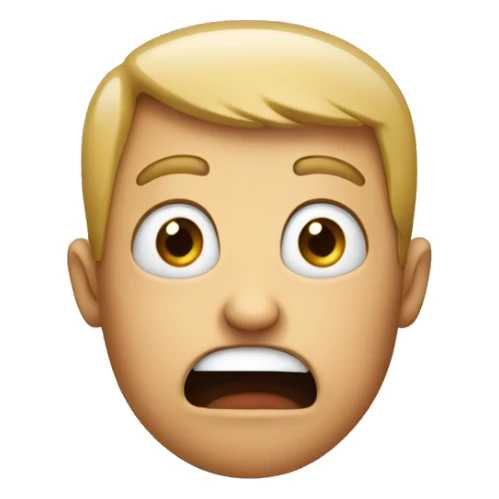 A shocked face with their hand on their face sticker