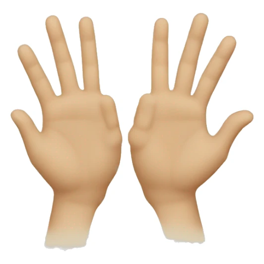 2 hands in the shape of "AN" sticker