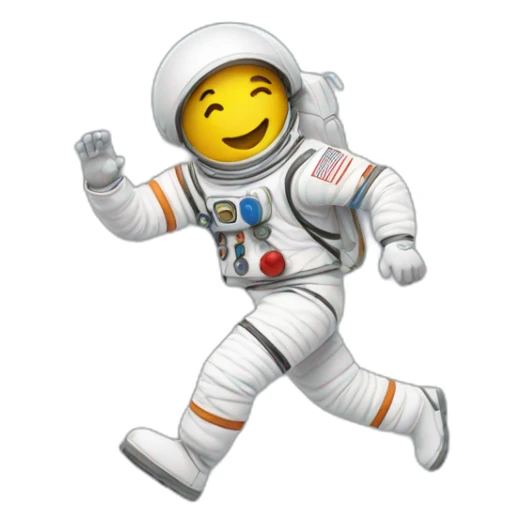 Moonwalk with the head being a moon sticker