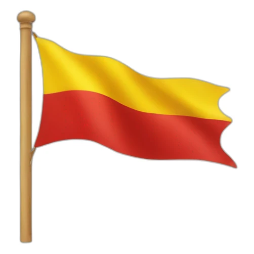 Yellow and red flag sticker