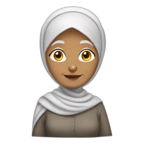 very old white woman hijab sticker