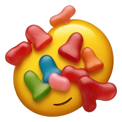 a candie with the Haribo logo on it  sticker