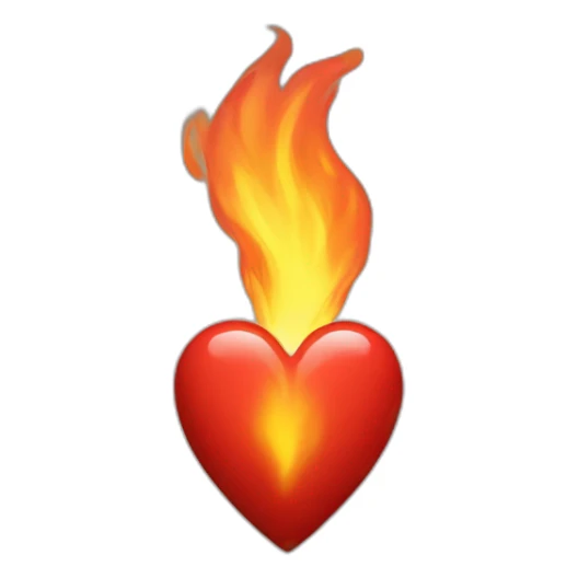 Fire heart  sticker