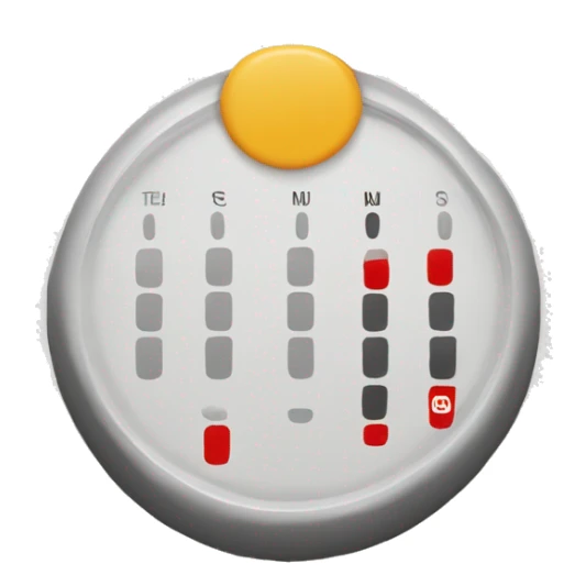 Calendario simplificado con un círculo o check minimalista en una esquina. sticker