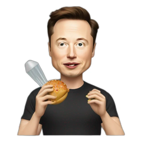 Elon musk qui mange Macdonald  sticker