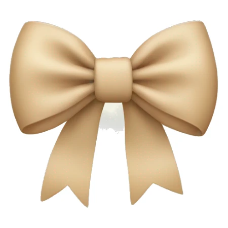 Beige bow sticker