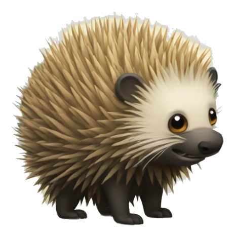 Porcupine with a balloon sticker