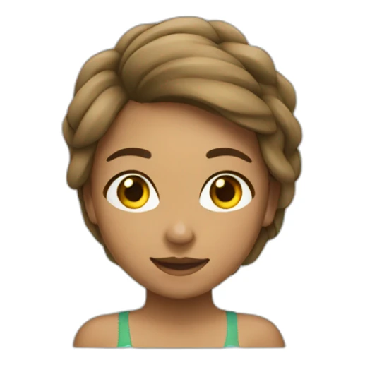 the girl is swimming sticker