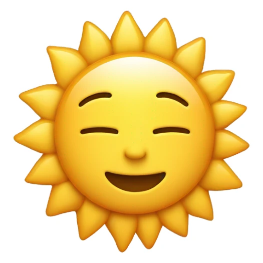 a round profile image that incorperates a emoji and a sun sticker