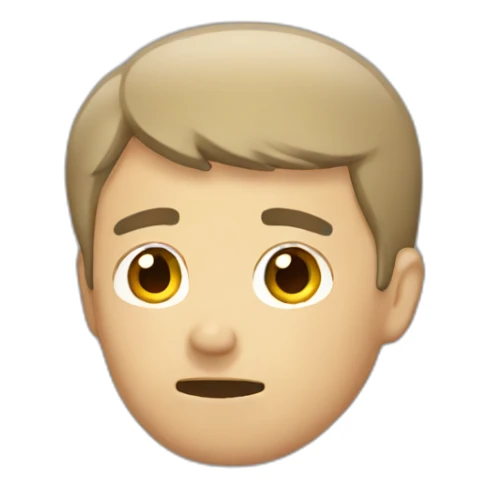 a guy with short mid hair that does a facepalm sticker